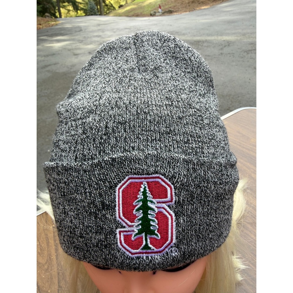 Stanford Cardinal Legacy Knit Cuffed Beanie Hat Blue Marled Adult OS NWT